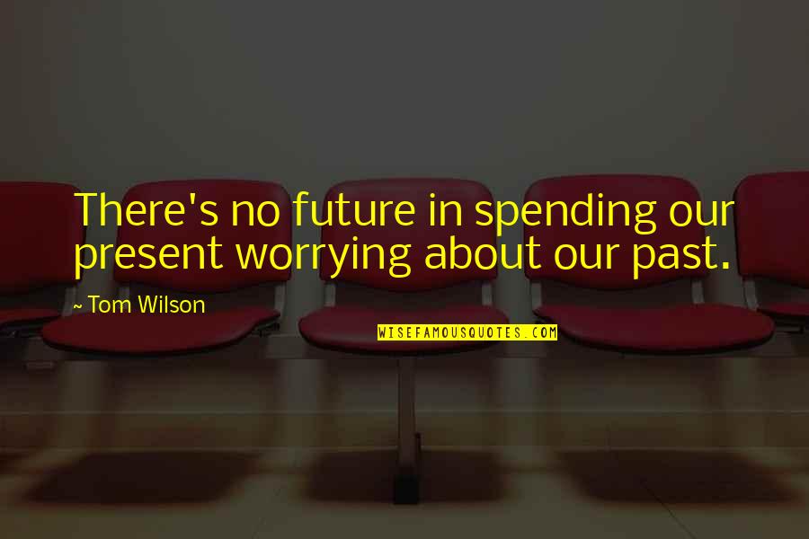 Mirrors Don't Lie Quotes By Tom Wilson: There's no future in spending our present worrying