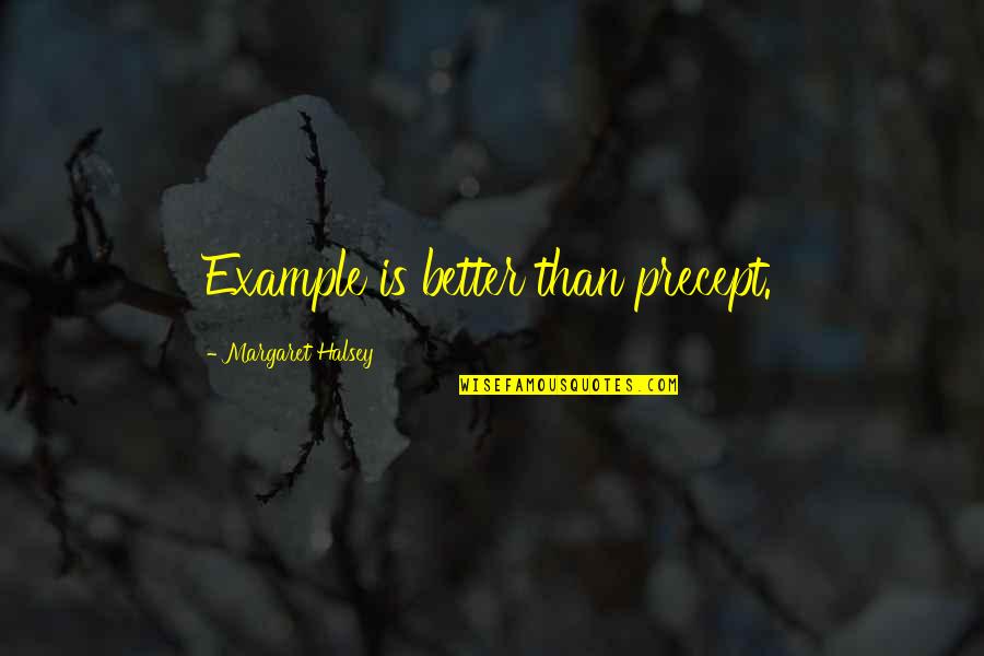 Mirsad Terzic Quotes By Margaret Halsey: Example is better than precept. Mirsad Terzic Quotes By Margaret Halsey: Example is better than precept.
