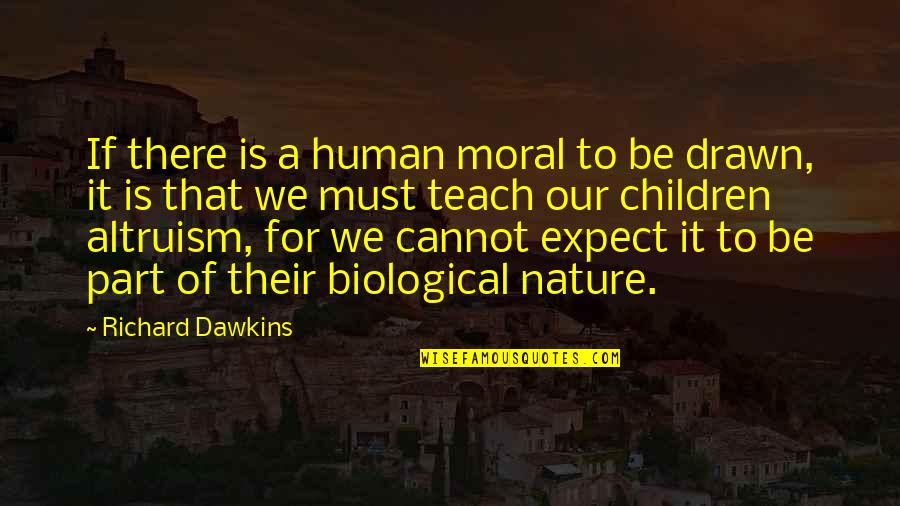 Mirtha Jung Quotes By Richard Dawkins: If there is a human moral to be