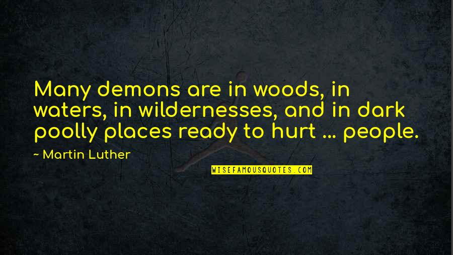 Mirtoselect Quotes By Martin Luther: Many demons are in woods, in waters, in Mirtoselect Quotes By Martin Luther: Many demons are in woods, in waters, in