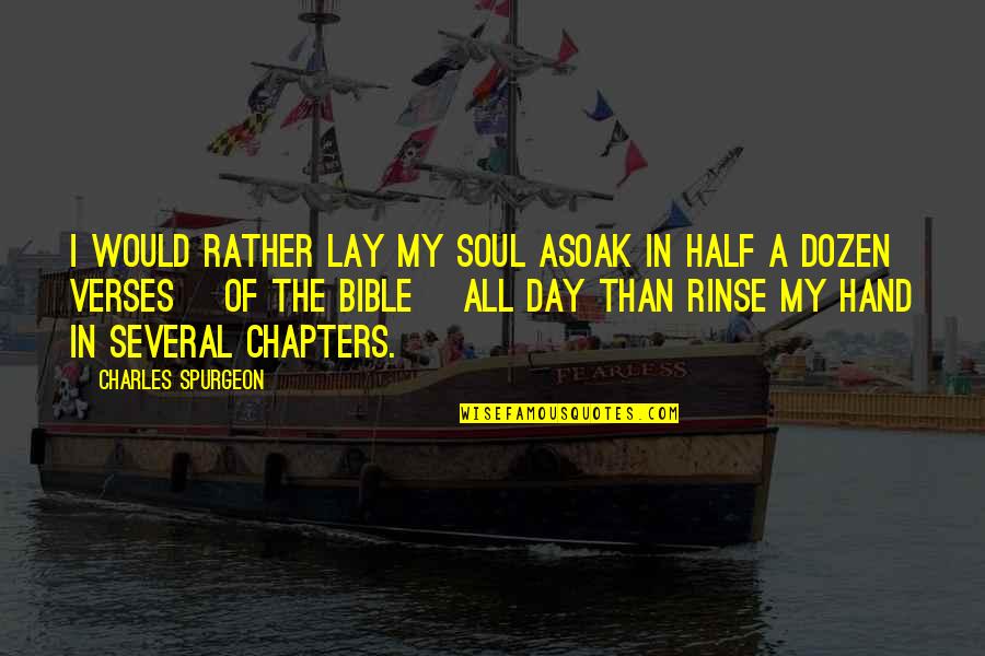 Misbelief Synonym Quotes By Charles Spurgeon: I would rather lay my soul asoak in Misbelief Synonym Quotes By Charles Spurgeon: I would rather lay my soul asoak in