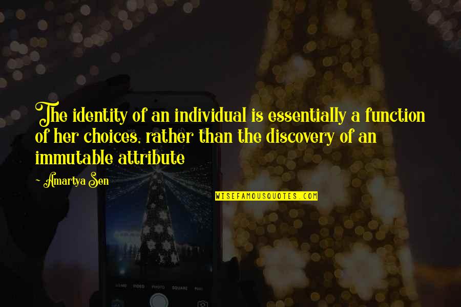 Misc Motivational Quotes By Amartya Sen: The identity of an individual is essentially a Misc Motivational Quotes By Amartya Sen: The identity of an individual is essentially a