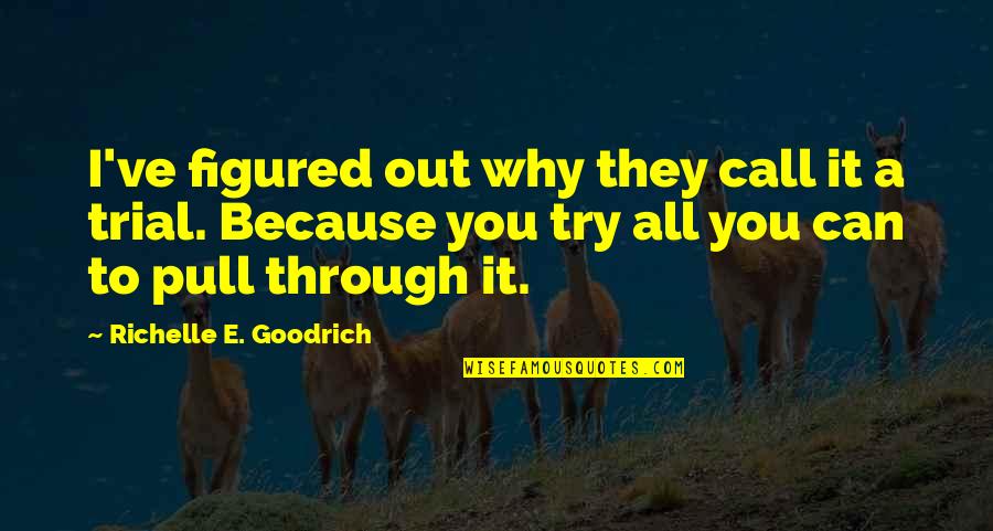 Miscarea Personalului Quotes By Richelle E. Goodrich: I've figured out why they call it a Miscarea Personalului Quotes By Richelle E. Goodrich: I've figured out why they call it a