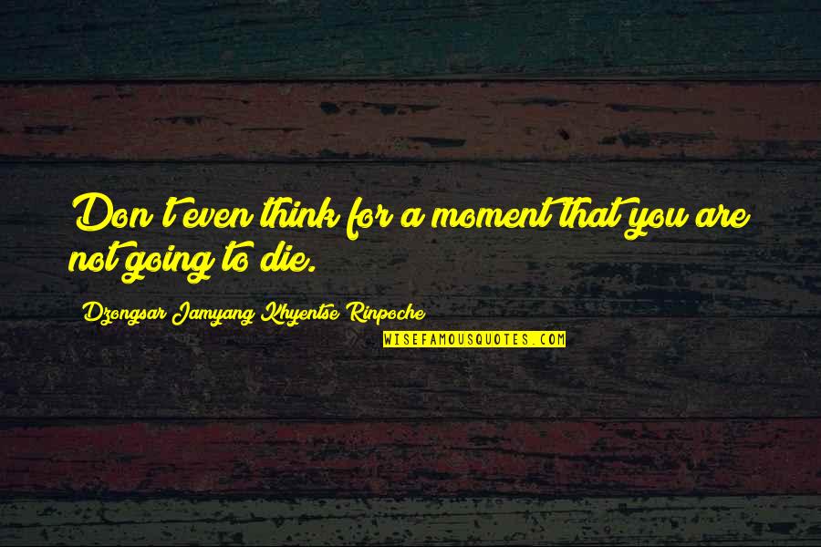 Mischa Maisky Quotes By Dzongsar Jamyang Khyentse Rinpoche: Don't even think for a moment that you