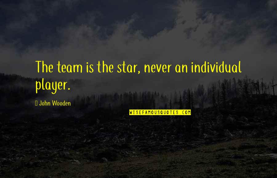 Misfits Season 1 Quotes By John Wooden: The team is the star, never an individual Misfits Season 1 Quotes By John Wooden: The team is the star, never an individual