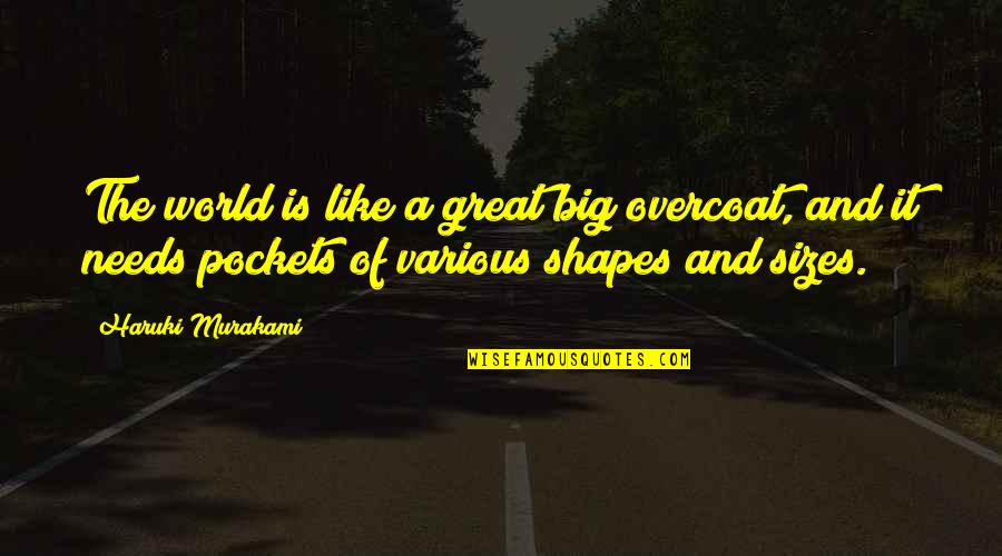 Mishandle Synonym Quotes By Haruki Murakami: The world is like a great big overcoat, Mishandle Synonym Quotes By Haruki Murakami: The world is like a great big overcoat,