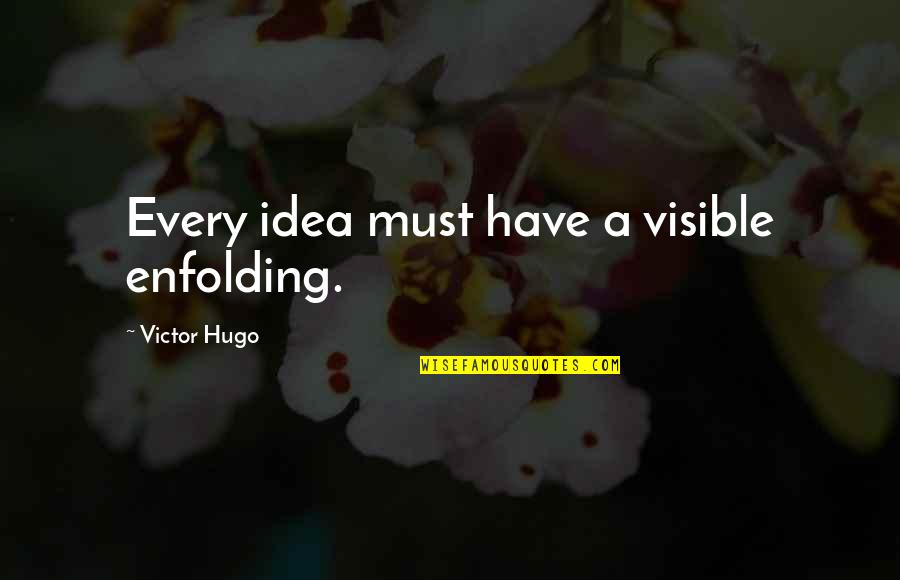 Misheard Fighting Game Quotes By Victor Hugo: Every idea must have a visible enfolding.