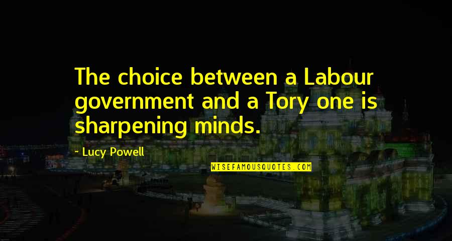 Mishkin Quotes By Lucy Powell: The choice between a Labour government and a