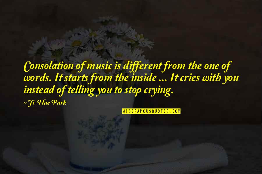 Misiles De Cuba Quotes By Ji-Hae Park: Consolation of music is different from the one Misiles De Cuba Quotes By Ji-Hae Park: Consolation of music is different from the one
