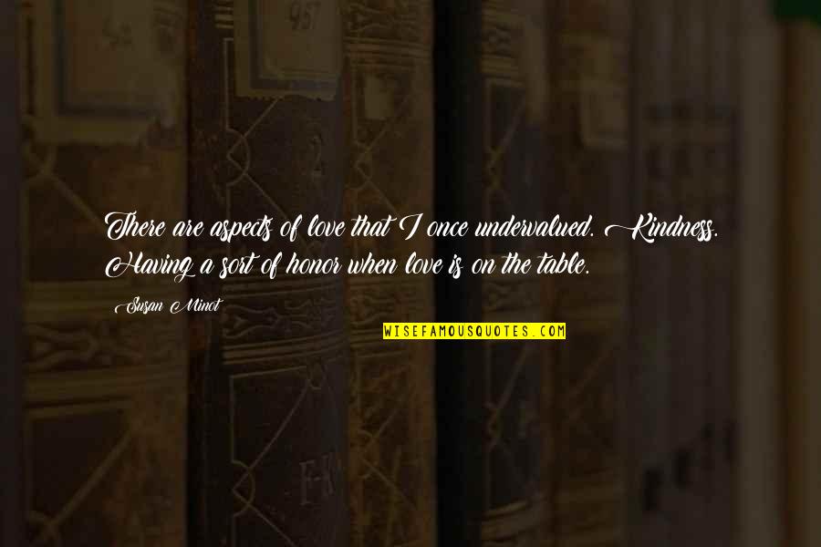 Misleading Words Quotes By Susan Minot: There are aspects of love that I once Misleading Words Quotes By Susan Minot: There are aspects of love that I once