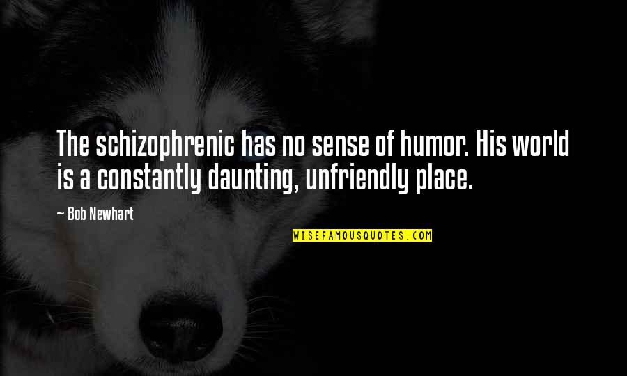 Misleiden Verleden Quotes By Bob Newhart: The schizophrenic has no sense of humor. His