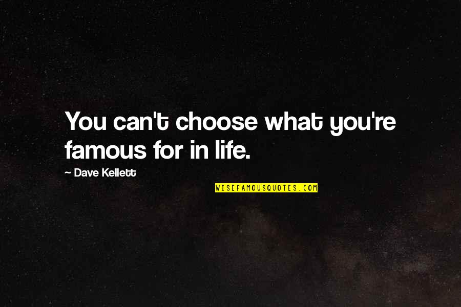 Misleiding Quotes By Dave Kellett: You can't choose what you're famous for in