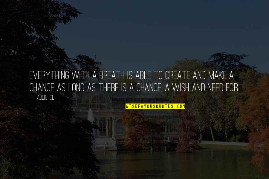 Misogynie Contraire Quotes By Auliq Ice: Everything with a breath is able to create Misogynie Contraire Quotes By Auliq Ice: Everything with a breath is able to create