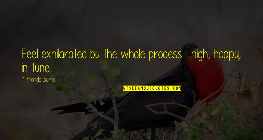 Misotheos Quotes By Rhonda Byrne: Feel exhilarated by the whole process .. high,