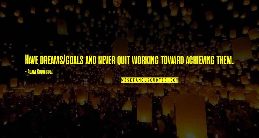 Mispriced Options Quotes By Adam Rodriguez: Have dreams/goals and never quit working toward achieving Mispriced Options Quotes By Adam Rodriguez: Have dreams/goals and never quit working toward achieving