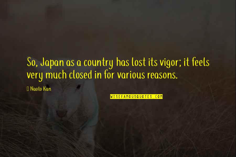 Misprint Pens Quotes By Naoto Kan: So, Japan as a country has lost its