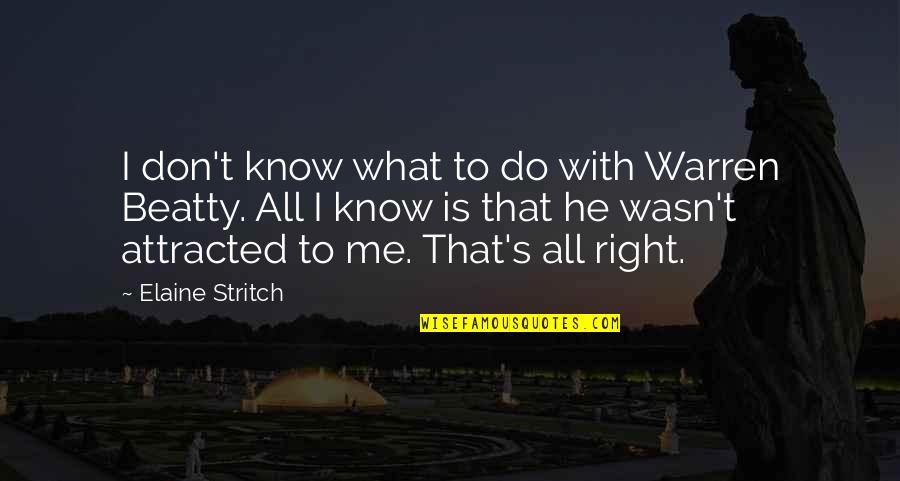 Miss Being Pregnant Quotes By Elaine Stritch: I don't know what to do with Warren Miss Being Pregnant Quotes By Elaine Stritch: I don't know what to do with Warren