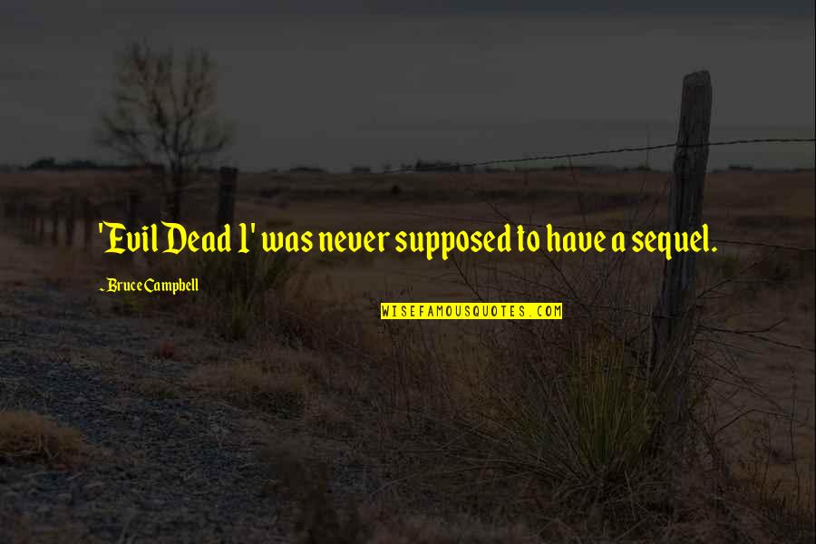 Miss Piggle Wiggle Quotes By Bruce Campbell: 'Evil Dead 1' was never supposed to have