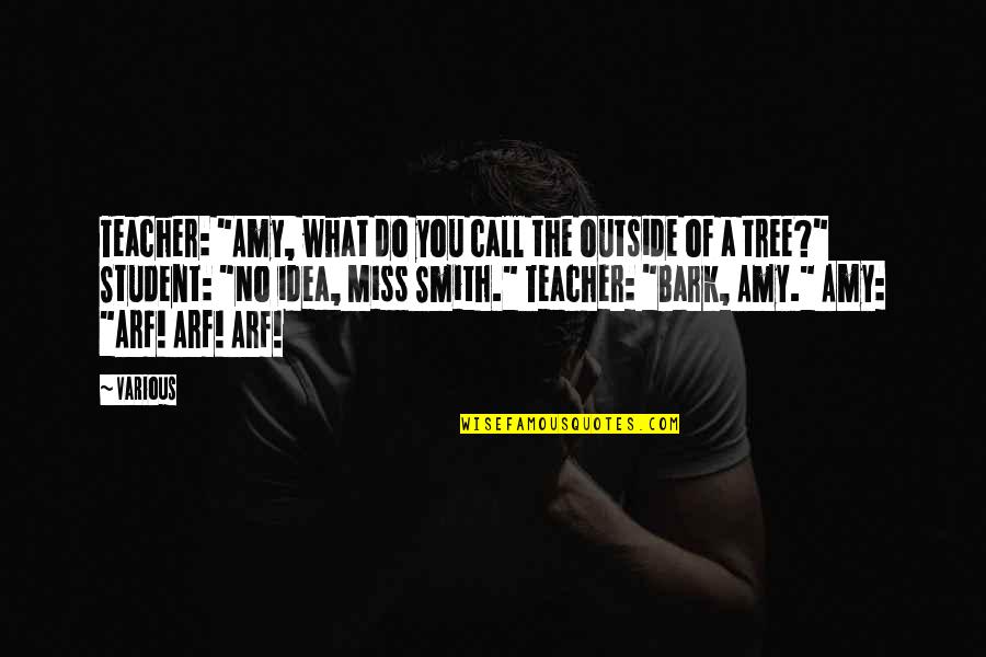 Miss Teacher Quotes By Various: Teacher: "Amy, what do you call the outside