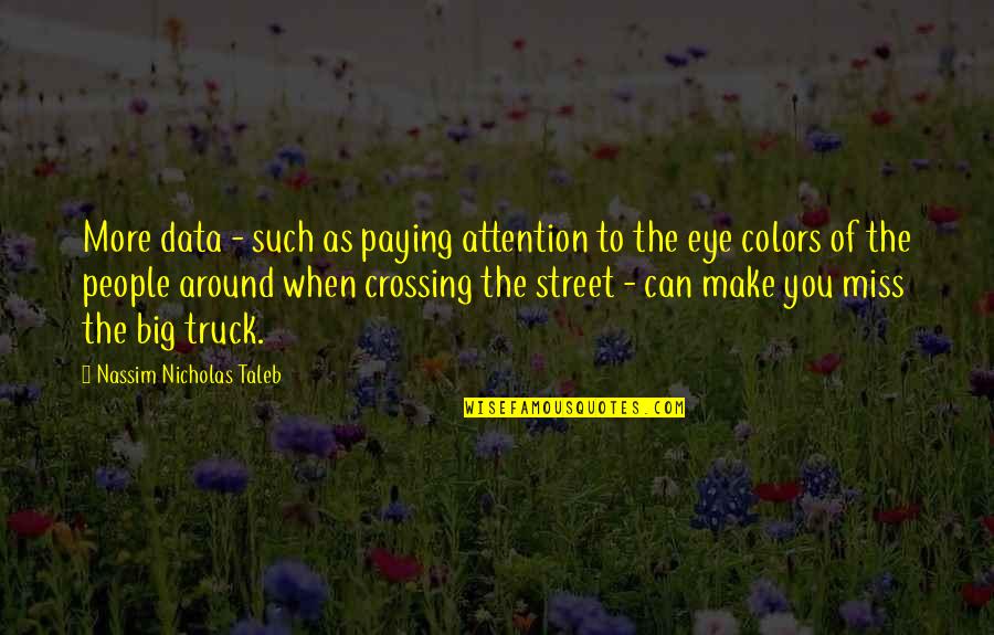Miss You More Quotes By Nassim Nicholas Taleb: More data - such as paying attention to