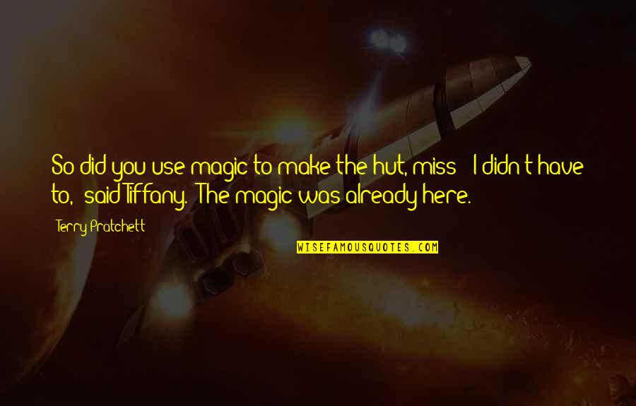 Miss You So Quotes By Terry Pratchett: So did you use magic to make the Miss You So Quotes By Terry Pratchett: So did you use magic to make the