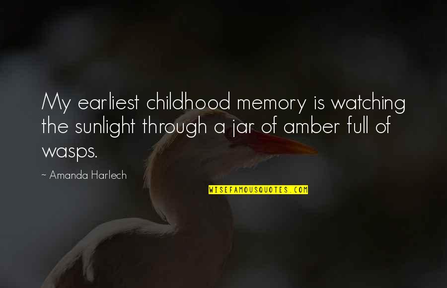 Miss You Yaar Quotes By Amanda Harlech: My earliest childhood memory is watching the sunlight