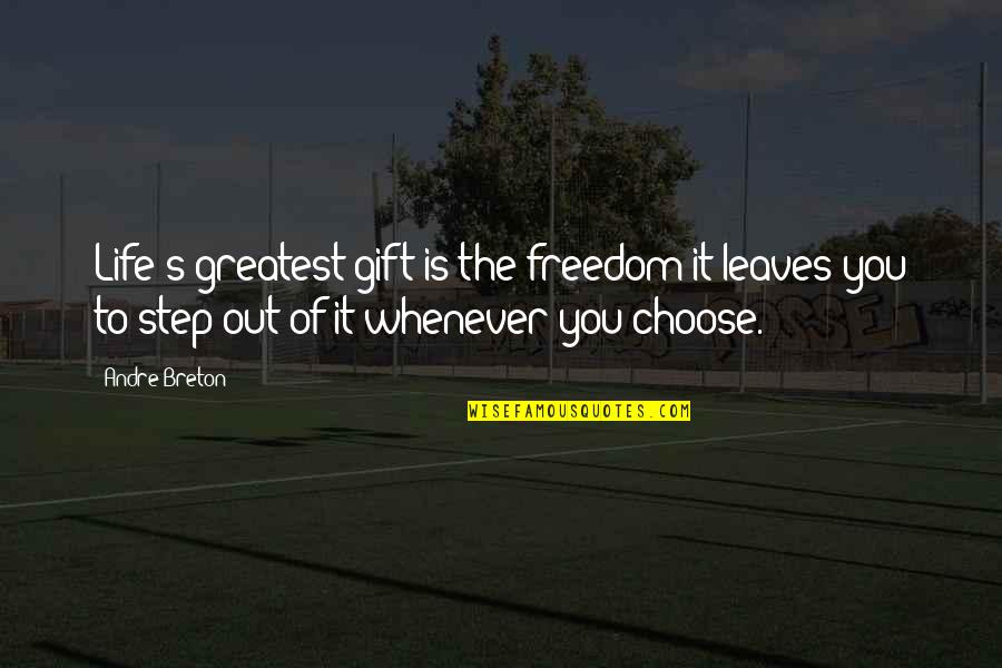 Missakian Art Quotes By Andre Breton: Life's greatest gift is the freedom it leaves