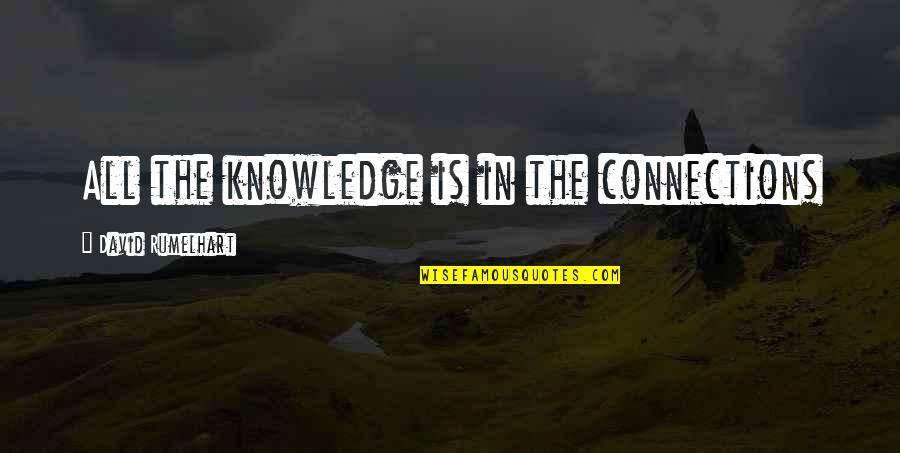 Missery Quotes By David Rumelhart: All the knowledge is in the connections Missery Quotes By David Rumelhart: All the knowledge is in the connections
