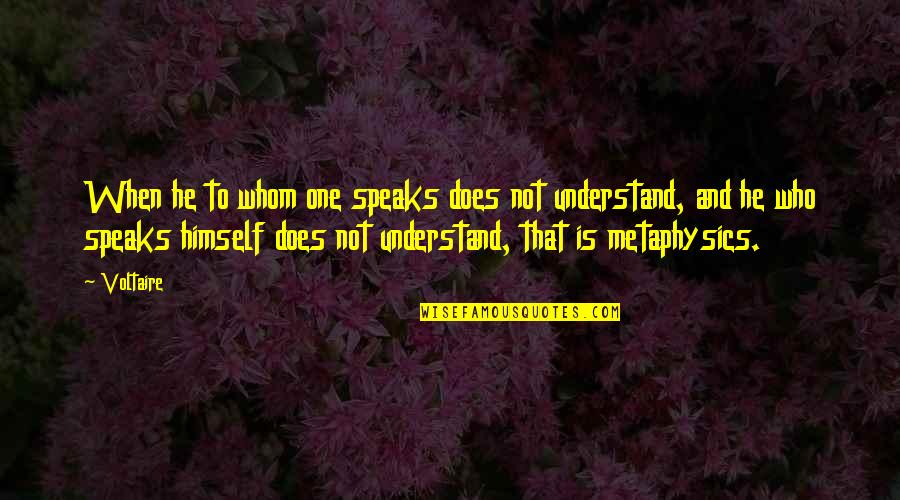 Misshapes Quotes By Voltaire: When he to whom one speaks does not Misshapes Quotes By Voltaire: When he to whom one speaks does not