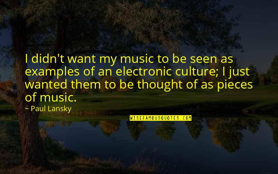 Missing Grandbaby Quotes By Paul Lansky: I didn't want my music to be seen Missing Grandbaby Quotes By Paul Lansky: I didn't want my music to be seen