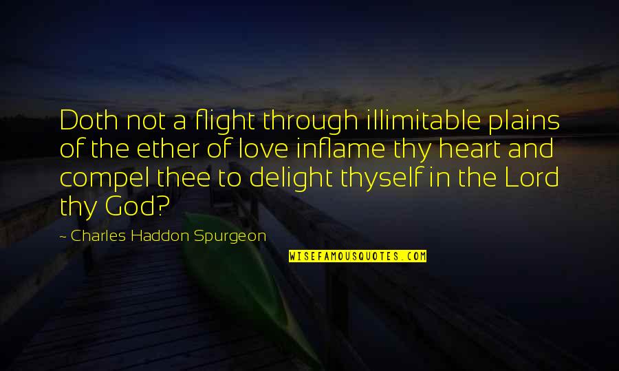 Missing My Baby Nephew Quotes By Charles Haddon Spurgeon: Doth not a flight through illimitable plains of