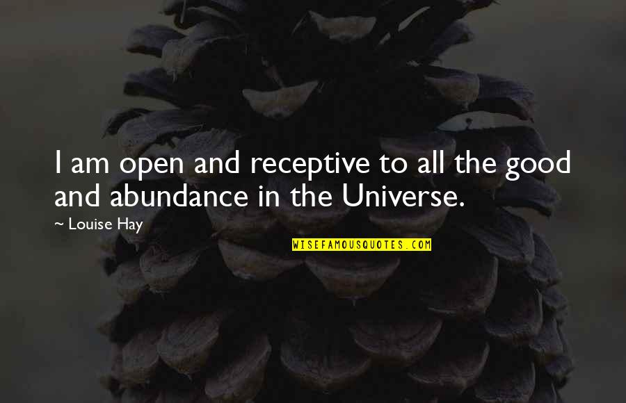 Missing My Pets Quotes By Louise Hay: I am open and receptive to all the