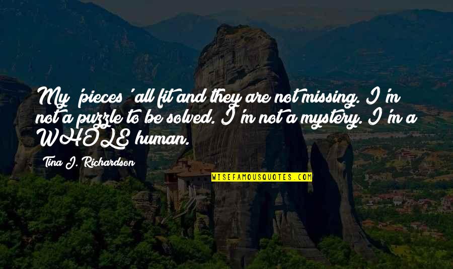 Missing Pieces Of The Puzzle Quotes By Tina J. Richardson: My 'pieces' all fit and they are not