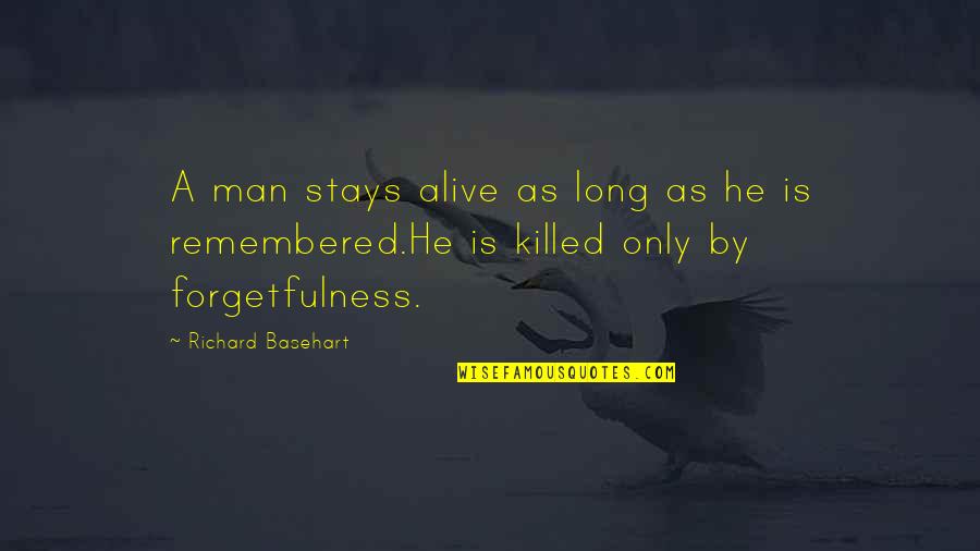 Missing Someone In Jail Quotes By Richard Basehart: A man stays alive as long as he