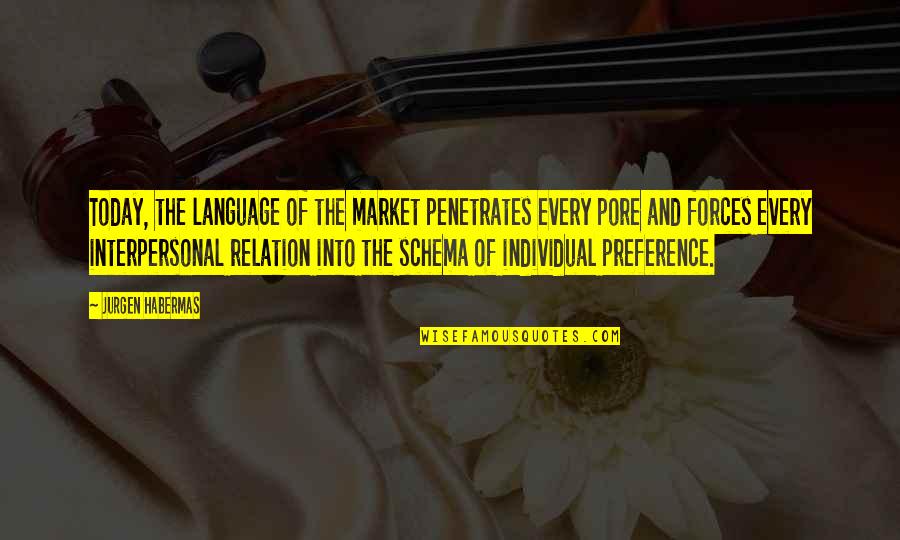 Missional Communities Quotes By Jurgen Habermas: Today, the language of the market penetrates every