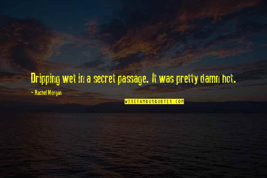 Misspell Quotes By Rachel Morgan: Dripping wet in a secret passage. It was