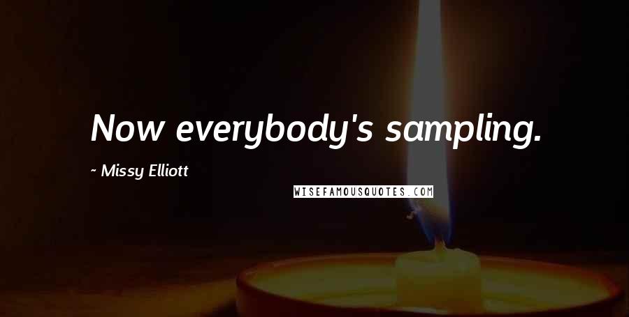 Missy Elliott quotes: Now everybody's sampling.