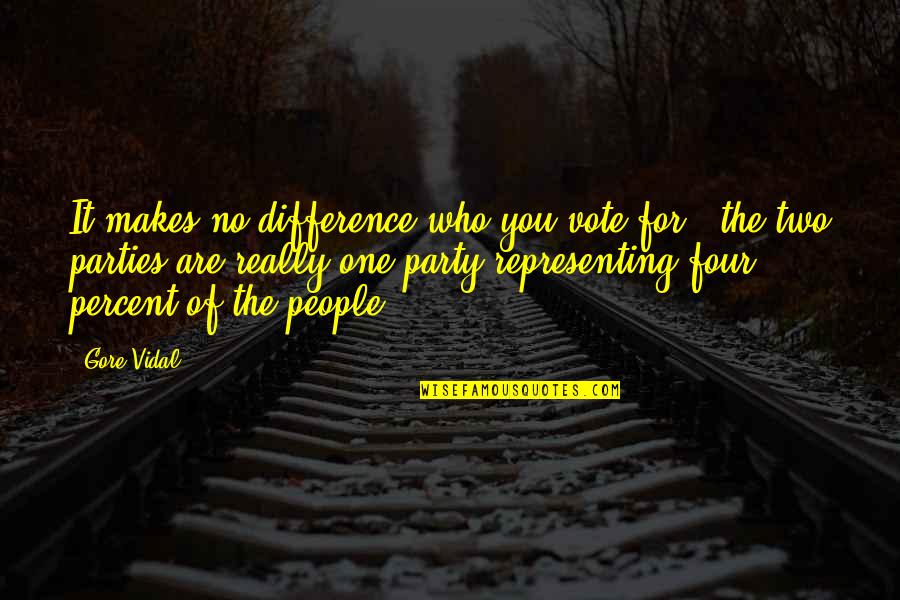 Mistaken Kindness Quotes By Gore Vidal: It makes no difference who you vote for