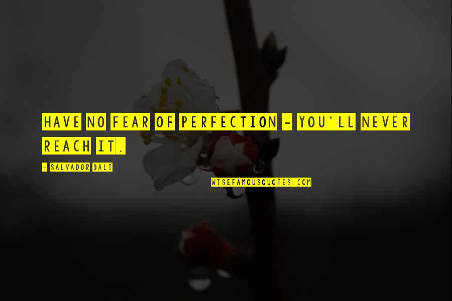 Mistakes And Success Quotes By Salvador Dali: Have no fear of perfection - you'll never