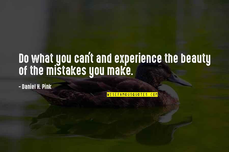 Mistakes Experience Quotes By Daniel H. Pink: Do what you can't and experience the beauty