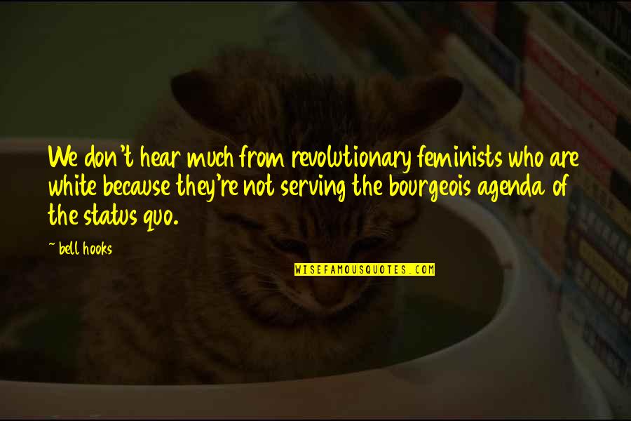 Mistborn Series Quotes By Bell Hooks: We don't hear much from revolutionary feminists who