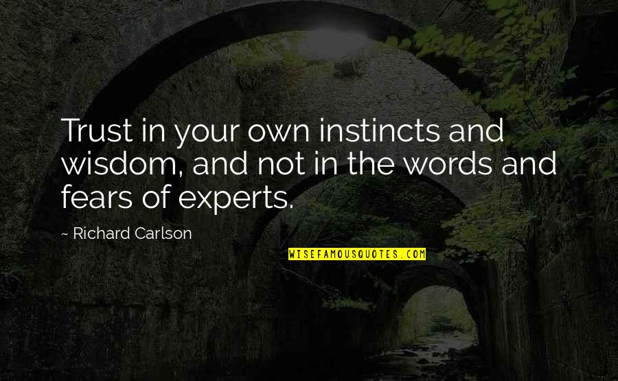 Mister Bolero Quotes By Richard Carlson: Trust in your own instincts and wisdom, and