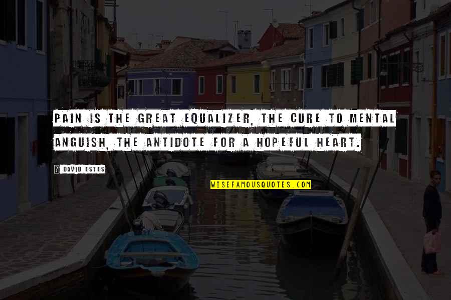 Mistie Bozant Quotes By David Estes: Pain is the great equalizer, the cure to