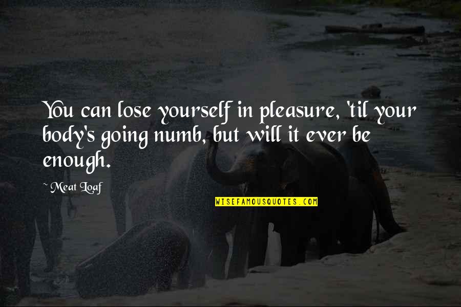 Mistyped Quotes By Meat Loaf: You can lose yourself in pleasure, 'til your