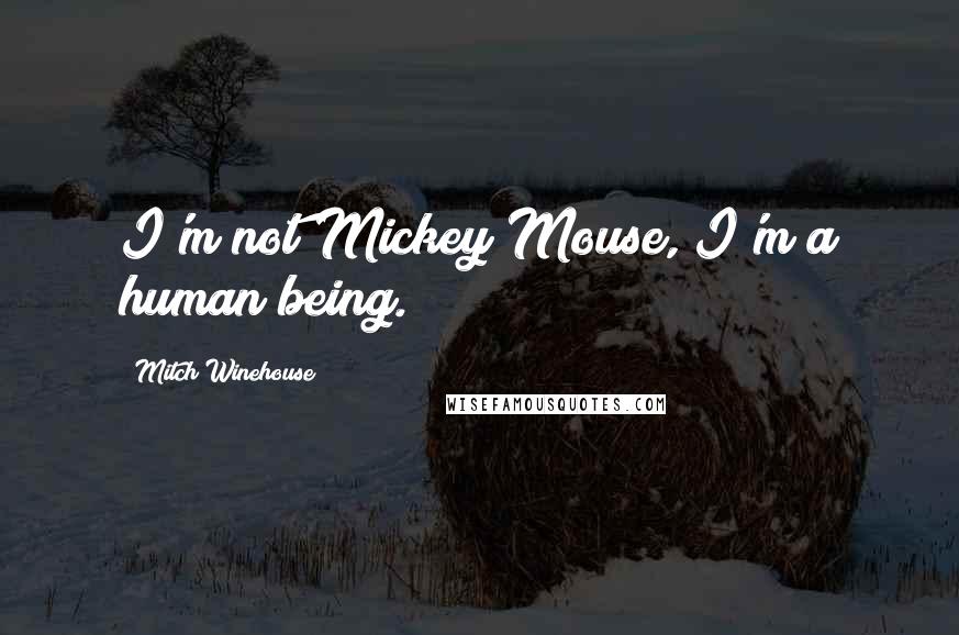 Mitch Winehouse quotes: I'm not Mickey Mouse, I'm a human being.