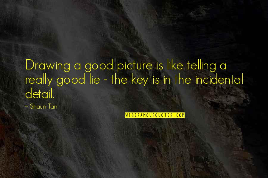 Mithai Sweets Quotes By Shaun Tan: Drawing a good picture is like telling a