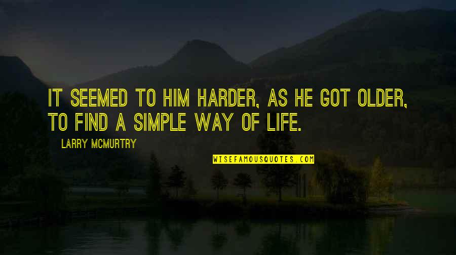 Mithen Keep Quotes By Larry McMurtry: It seemed to him harder, as he got