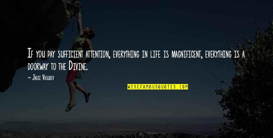 Mithraic Heavens Ark Quotes By Jaggi Vasudev: If you pay sufficient attention, everything in life Mithraic Heavens Ark Quotes By Jaggi Vasudev: If you pay sufficient attention, everything in life