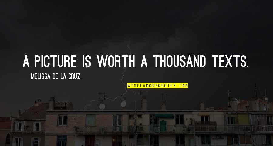 Mitsuki Quotes By Melissa De La Cruz: A picture is worth a thousand texts. Mitsuki Quotes By Melissa De La Cruz: A picture is worth a thousand texts.