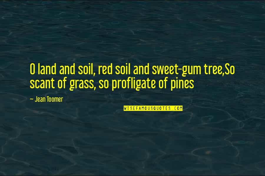 Mitsutaka Tachikawa Quotes By Jean Toomer: O land and soil, red soil and sweet-gum